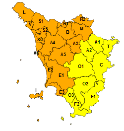 Temporali forti: codice arancione fino alla mattina del 29 agosto