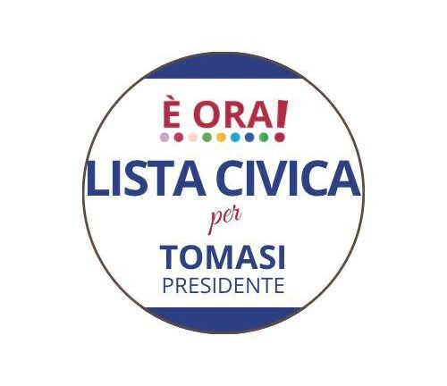 “È ora!”: il logo della lista civica per Tomasi presidente