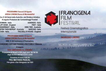 San Gimignano accoglie la serata conclusiva del Francigena Film Festival
