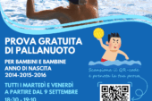 Dall’8 settembre di martedì prove di pallanuoto all’Acquacalda