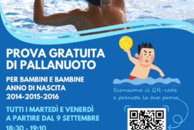 Dall’8 settembre di martedì prove di pallanuoto all’Acquacalda