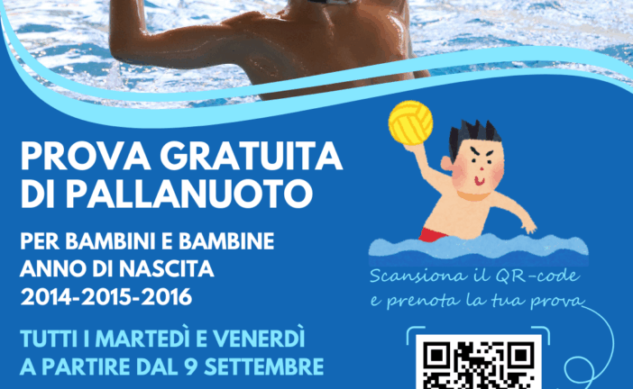 Dall’8 settembre al martedì prove di pallanuoto all’Acquacalda