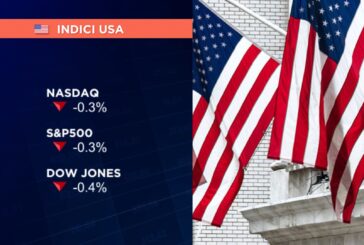 WALL STREET PARTE IN RIBASSO, DOW JONES -0,4% ED S&P 500 -0,3%