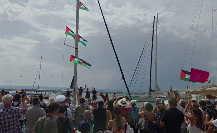Global Sumud Flotilla, a Siracusa il saluto alle imbarcazioni italiane