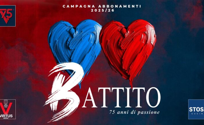 “Battito”: al via la campagna abbonamenti 2025/2026 della Virtus Siena