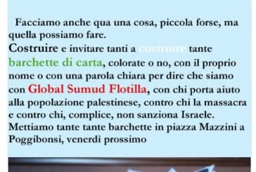 Flash mob a Poggibonsi a sostegno della Flotilla