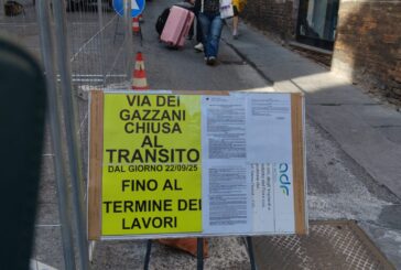 Dalle ore 9 del 22 settembre alle 18 del 21 ottobre chiude via dei Gazzani
