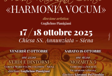 Il 17 e 18 ottobre la prima Rassegna Corale “Harmonia Vocum”