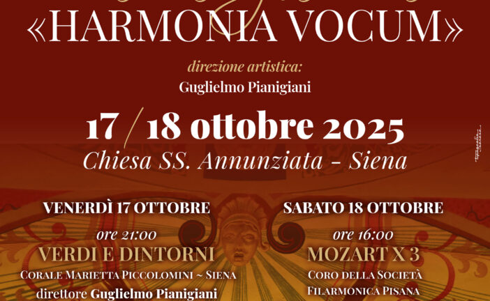 Il 17 e 18 ottobre la prima Rassegna Corale “Harmonia Vocum”