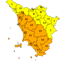 Maltempo: codice arancione su gran parte della Toscana