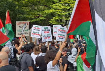 A New York manifestazione pro Palestina nei pressi dell'Onu