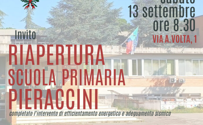 Scuola Pieraccini, lavori completati in vista dell’apertura