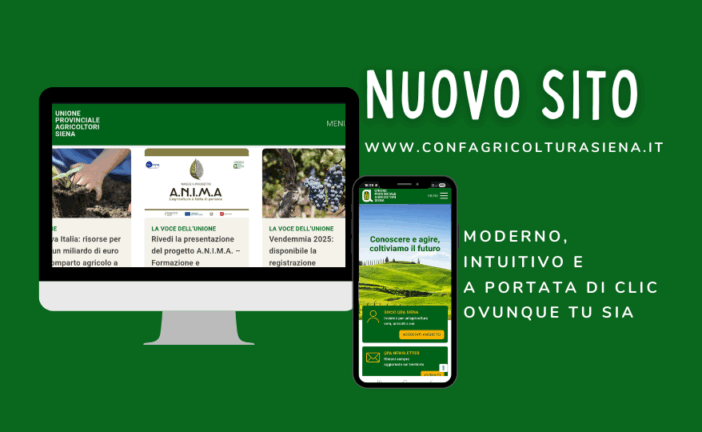 Confagricoltura Siena: online il nuovo sito internet