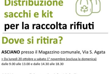 Asciano: da lunedì parte la consegna dei kit per la differenziata ad Arbia