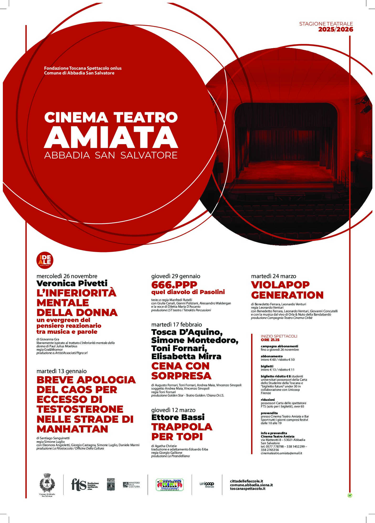 Al via la nuova stagione del Cinema Teatro Amiata