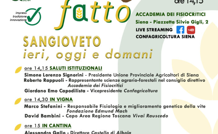 Sangioveto ieri, oggi e domani: UPA Siena ai Fisiocritici
