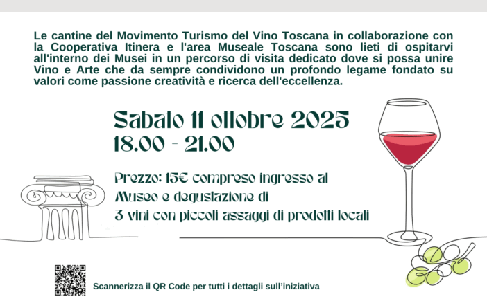 Aperitivo al Museo: l’11 ottobre il vino nei musei della Toscana
