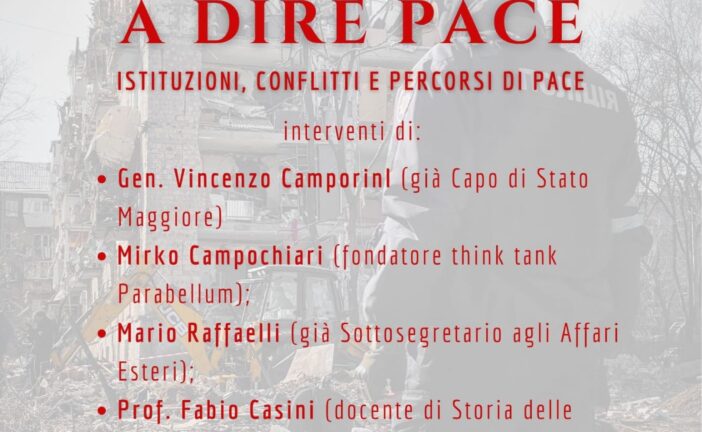 “Si fa presto a dire Pace”: convegno il 16 ottobre alla sede Mattioli