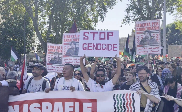 Migliaia in corteo a Roma per la Palestina