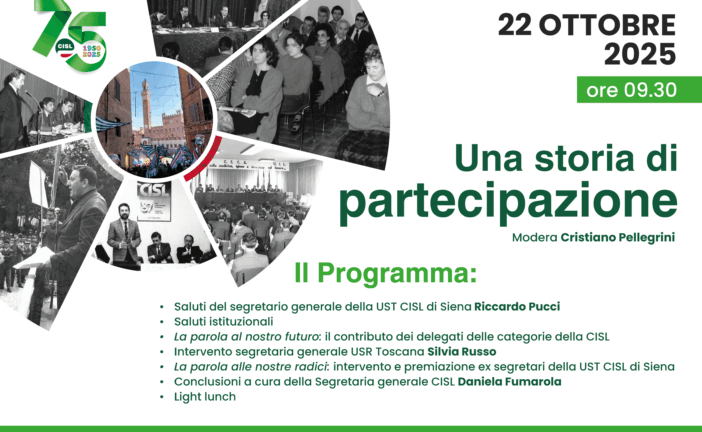 1950-2025. La Cisl celebra i 75 anni dalla sua nascita