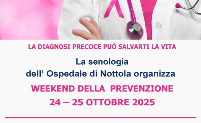 Tumore al seno: il 24 e il 25 ottobre il “Weekend della prevenzione” a Nottola