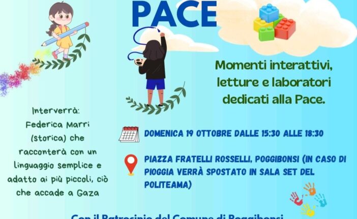 “Costruiamo la Pace”: domenica 19 ottobre in piazza Rosselli