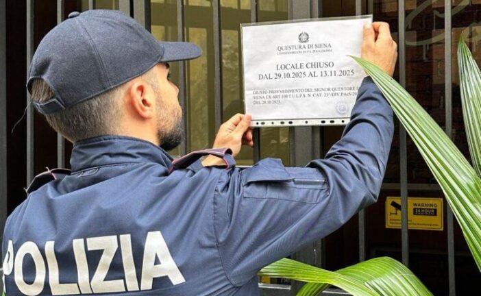 Poggibonsi: il questore Angeloni chiude un locale frequentato da pregiudicati
