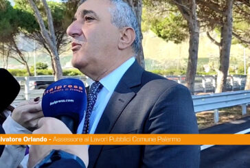 Inaugurazione svincolo Brancaccio, Orlando "Impiegati 3,2 milioni"