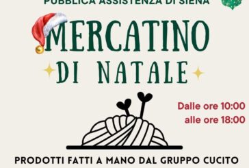 Il 4 e 16 dicembre il mercatino di Natale della Pubblica Assistenza