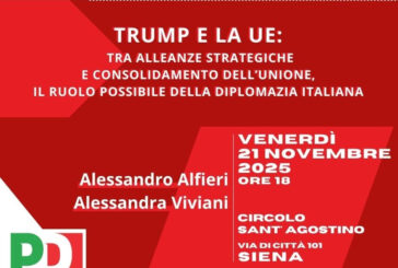 Il Pd dibatte su “Trump e la UE” al Circolo di Sant’Agostino