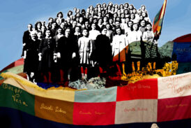 Bandiere della pace al Museo del paesaggio di Castelnuovo