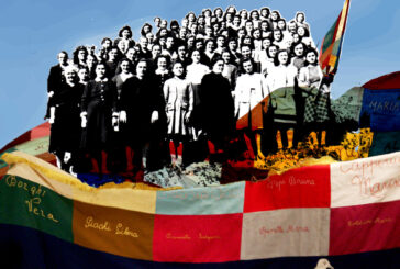 Bandiere della pace al Museo del paesaggio di Castelnuovo