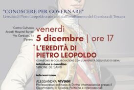 “L’eredità di Pietro Leopoldo”, convegno in collaborazione con l’Università di Siena