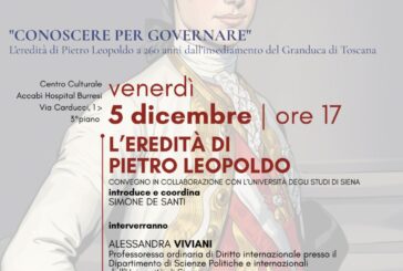 “L’eredità di Pietro Leopoldo”, convegno in collaborazione con l’Università di Siena