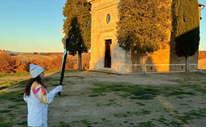 La Fiaccola Olimpica passa dalla cappella della Madonna di Vitaleta