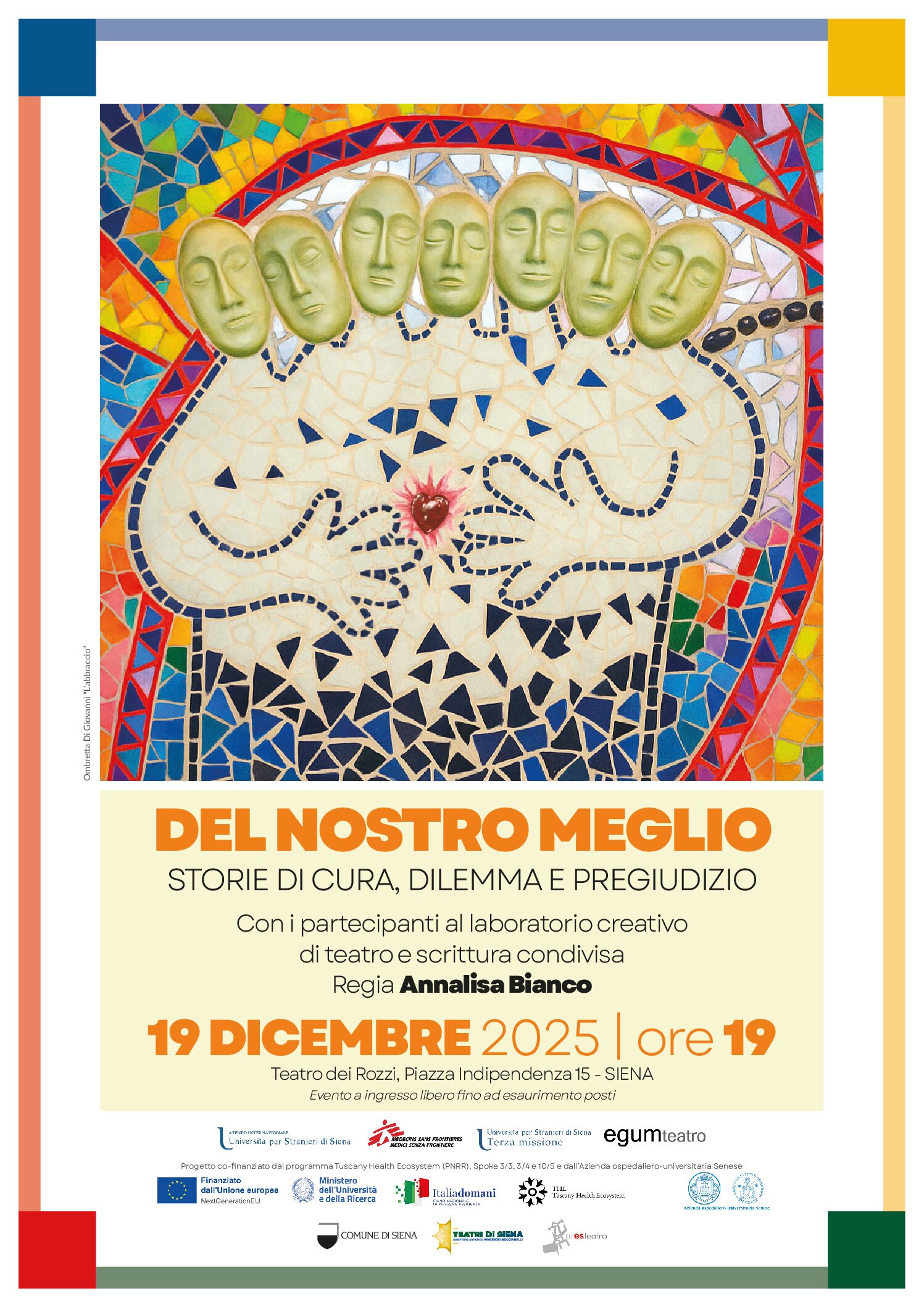 “Del nostro meglio (storie di cura, dilemma e pregiudizio)” al Teatro dei Rozzi