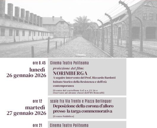 Poggibonsi celebra il Giorno della Memoria