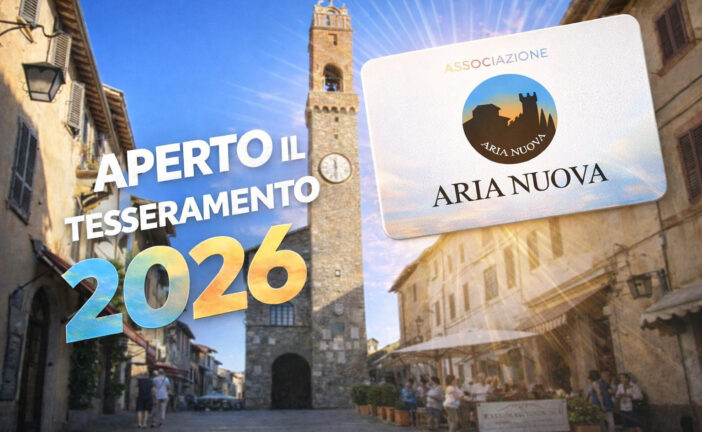 Aperto il tesseramento 2026 dell’Associazione “Aria Nuova Montalcino”