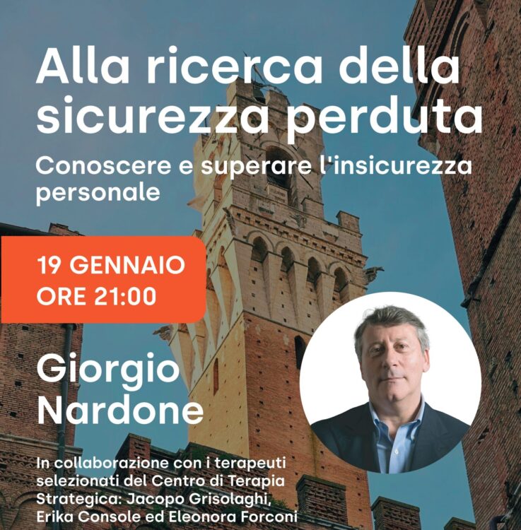 Giorgio Nardone porta a Siena il suo libro "Alla ricerca della sicurezza  perduta" | Il Cittadino Online