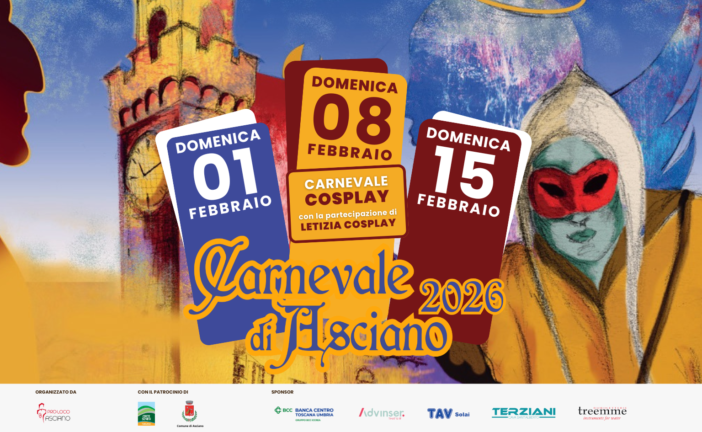 Fuoco, musica e maschere al Carnevale di Asciano 2026