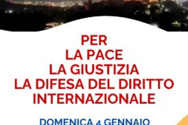 Presidio in piazza Tolomei per la pace e contro la violazione del diritto internazionale