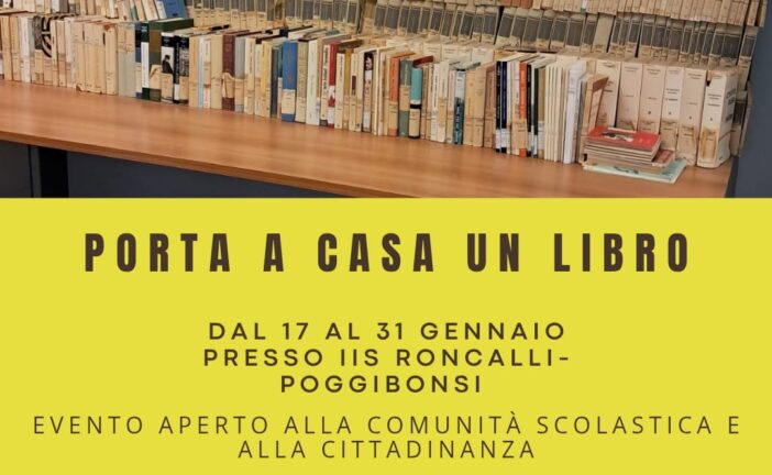 “Porta a casa un libro”: all’IIS Roncalli iniziativa per promuovere la lettura