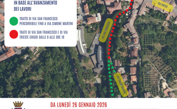 Al via lavori all’acquedotto in via Trieste tra piazza Frilli via della Repubblica