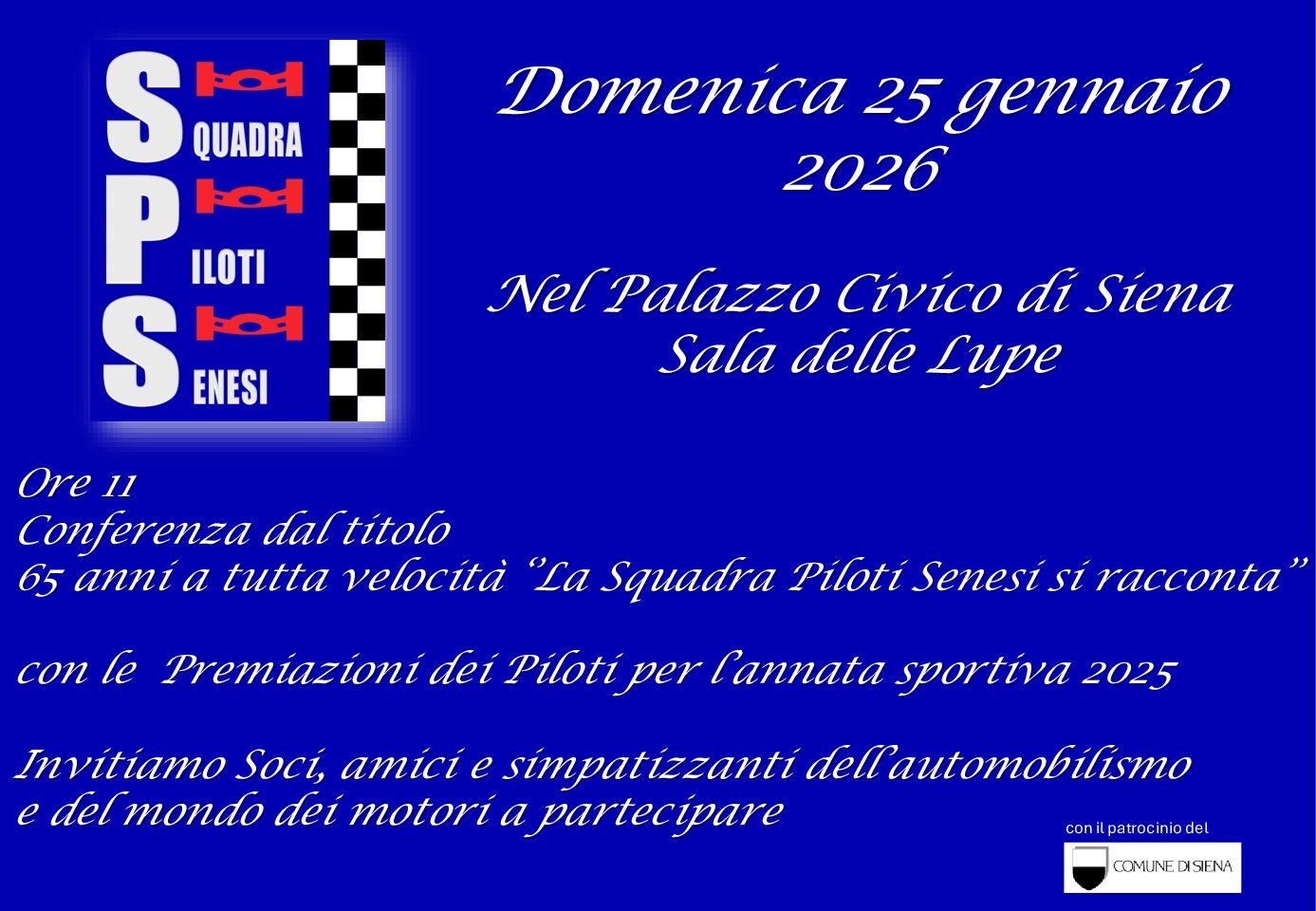 “65 anni a tutta velocità: la Squadra Piloti Senesi si racconta”