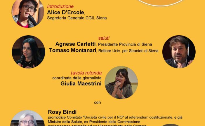 Referendum: iniziativa per il No con Bindi, Montanari, Sorrentino