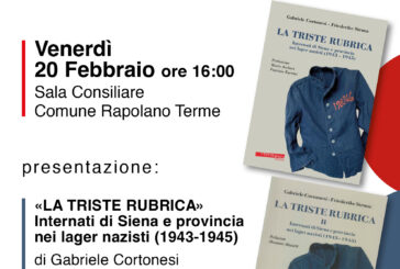 A Rapolano arriva “La triste rubrica”, libro sugli internati senesi nei lager nazisti