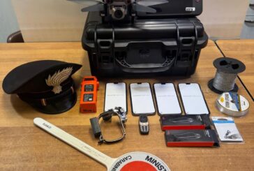 Sorvola Ranza con un drone carico di cellulari: beccato dai Carabinieri