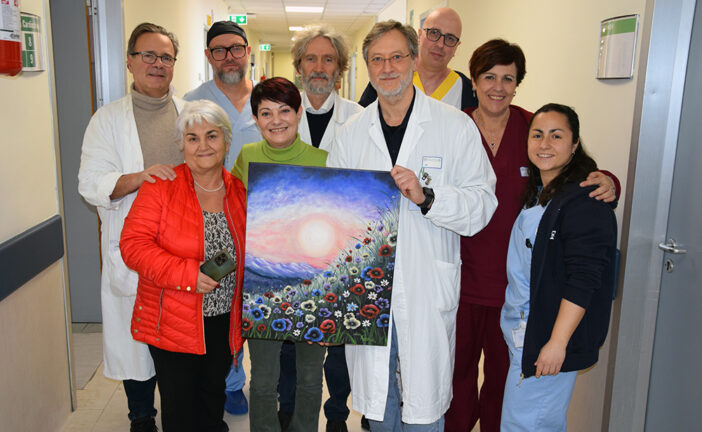 Un grazie che si esprime nella donazione di un’opera d’arte