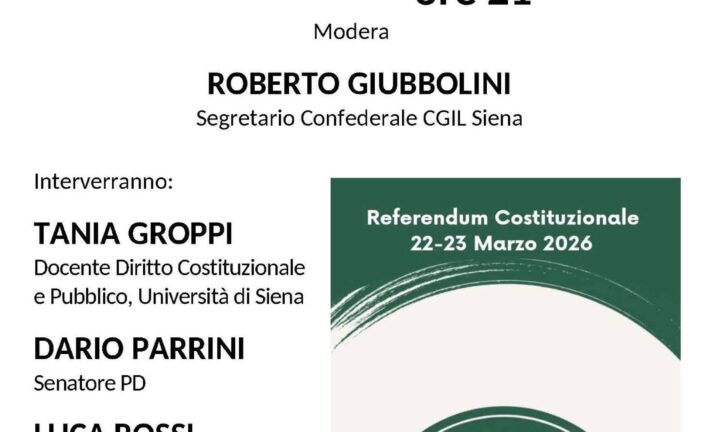 Referendum: a Colle un incontro con il Comitato per il NO