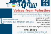 Al Roncalli “Voice from  Palestine”: testimonianza e dialogo aperto alla cittadinanza